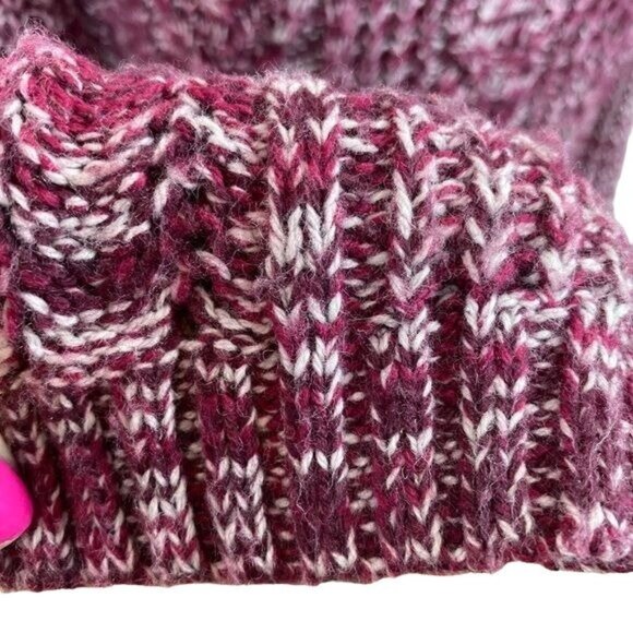 Gap Womens Knit Sweater S Marled Cherry Cable Pattern Wool Blend - Picture 10 of 10